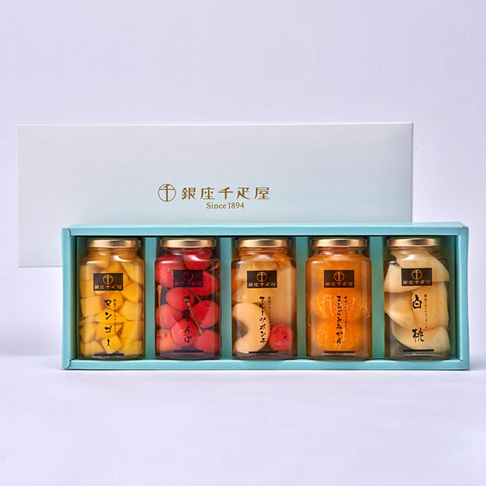 ◇銀座千疋屋 銀座フルーツコンポート5本×1箱 ◇ 【直送品】 返品