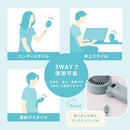 Newseed ICEプレート＆液晶表示付ハンディファン グレー