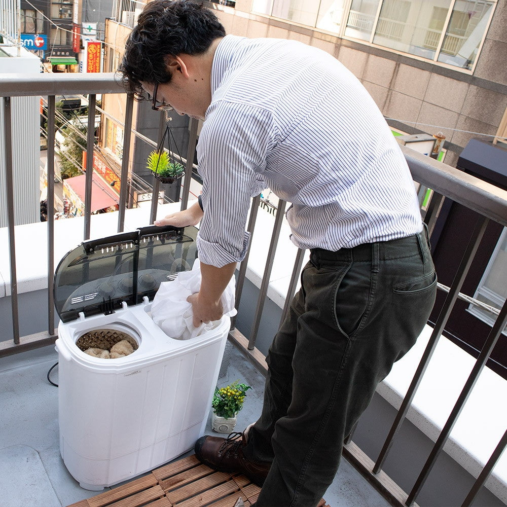 小型二槽式洗濯機「別洗いしま専科」3 STTWAMN3 【直送品】 返品
