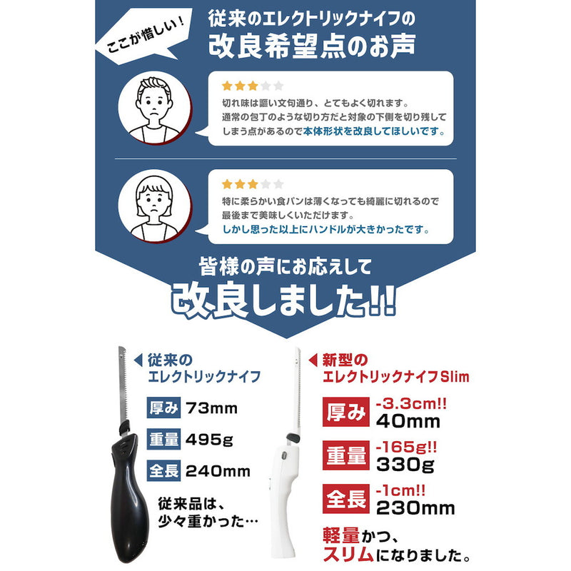 エレクトリックナイフ Slim TKELRCTR メーカー直送 ▼返品・キャンセル不可【他商品との同時購入不可】