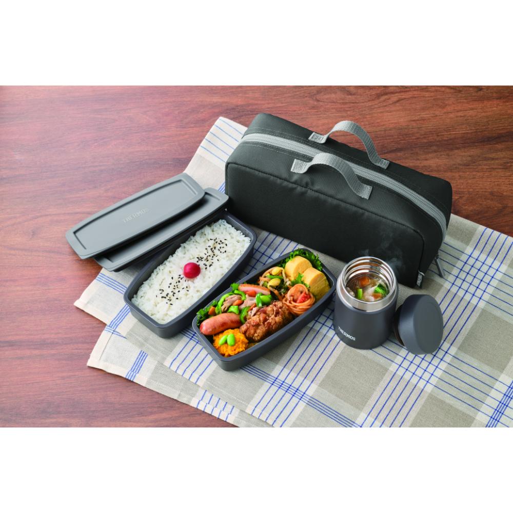 サーモス 真空断熱スープランチセット JEH-1000 BKGY 【直送品】 返品