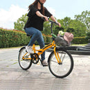 MB382 HUMMER ノーパンク20インチ折畳自転車YE メーカー直送 ▼返品・キャンセル不可【他商品との同時購入不可】