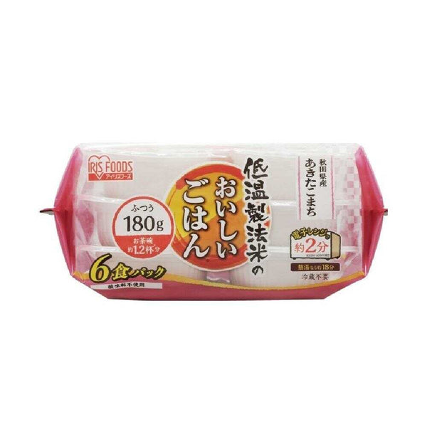 ◆アイリスフーズ 低温製法米のおいしいごはん 秋田県産あきたこまち 180g×6個パック