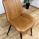 掛け心地抜群シンプルダイニングチェアー 2脚 DCRTY-LBR メーカー直送 ▼返品・キャンセル不可【他商品との同時購入不可】