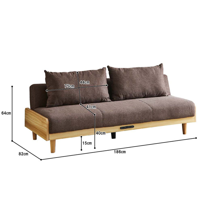 ナチュラルでモダンなソファーベッド SB-BFN メーカー直送 ▼返品・キャンセル不可【他商品との同時購入不可】