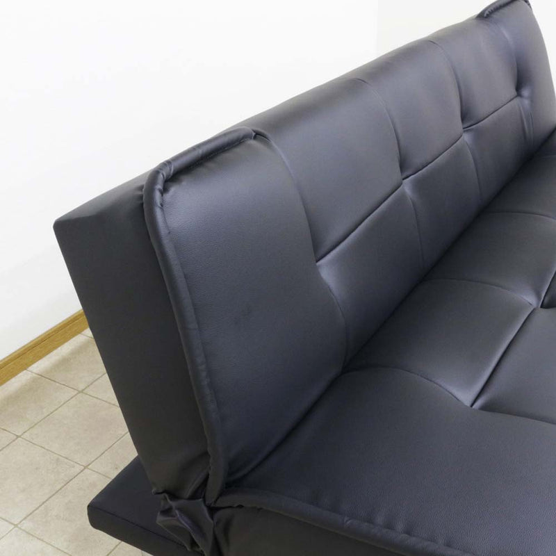 シンプルデザインソファーベッド SB-AB-BK メーカー直送 ▼返品・キャンセル不可【他商品との同時購入不可】