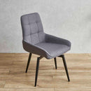 座面とブラックスチール脚 回転チェアー 2脚 DC-RKKA-GY メーカー直送 ▼返品・キャンセル不可【他商品と同時購入不可】