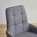 座面とブラックスチール脚 回転チェアー 2脚 DC-RKKA-GY メーカー直送 ▼返品・キャンセル不可【他商品と同時購入不可】