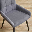 座面とブラックスチール脚 回転チェアー 2脚 DC-RKKA-GY メーカー直送 ▼返品・キャンセル不可【他商品と同時購入不可】