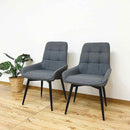 座面とブラックスチール脚 回転チェアー 2脚 DC-RKKA-GY メーカー直送 ▼返品・キャンセル不可【他商品と同時購入不可】