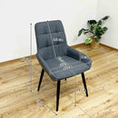 座面とブラックスチール脚 回転チェアー 2脚 DC-RKKA-GY メーカー直送 ▼返品・キャンセル不可【他商品と同時購入不可】