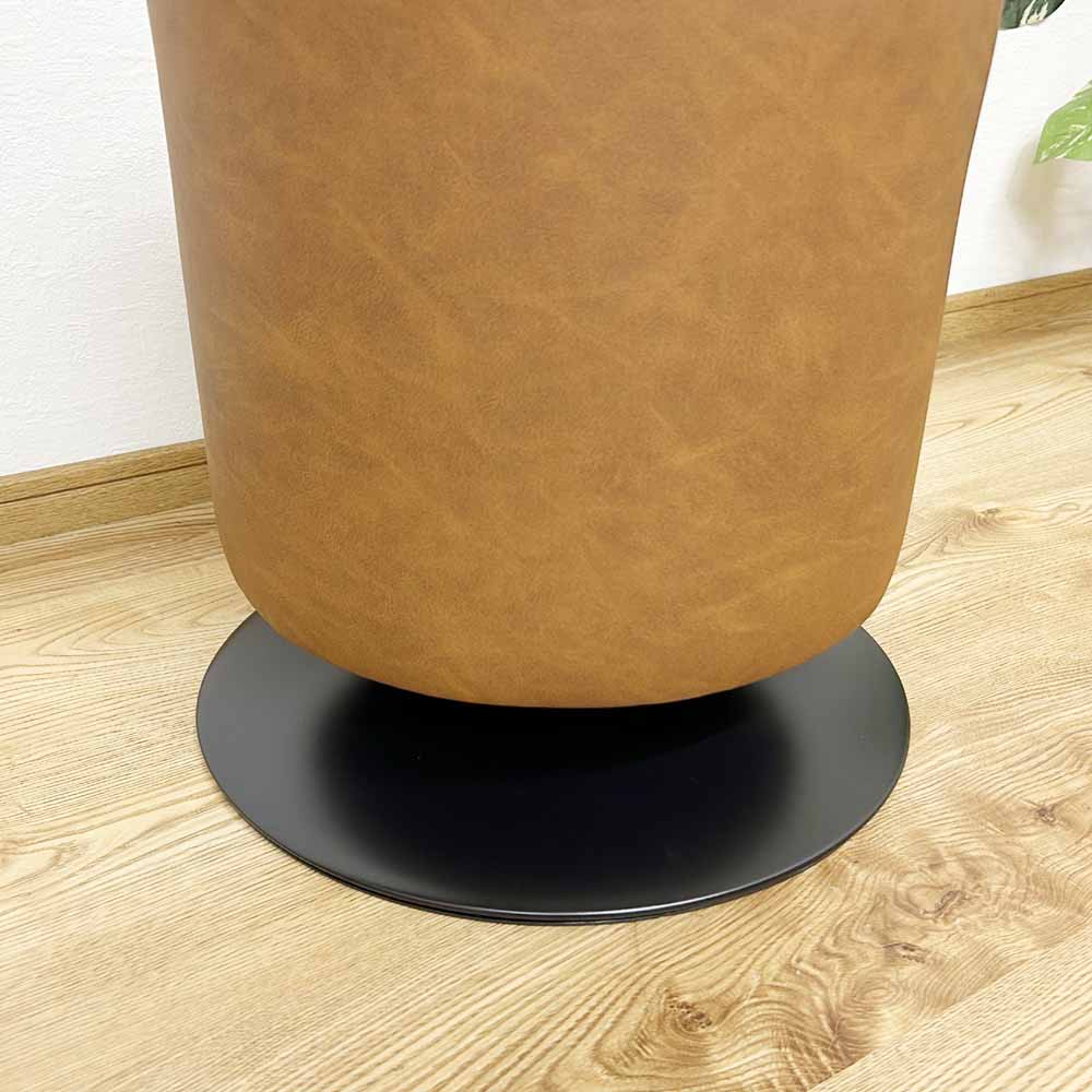 オシャレなラウンドスツール ST-BN-LBR 【直送品】 返品・キャンセル