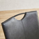 ハイバック仕様のモダンダイニングチェアー 2脚組 DCRI-BK メーカー直送 ▼返品・キャンセル不可【他商品との同時購入不可】