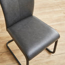 ハイバック仕様のモダンダイニングチェアー 2脚組 DCRI-BK メーカー直送 ▼返品・キャンセル不可【他商品との同時購入不可】