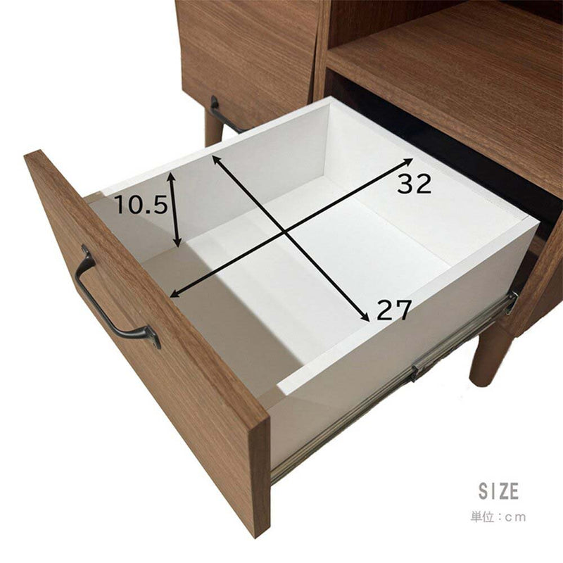 北欧風国産幅72cmの国産キャビネット CN-GY-W72-WN メーカー直送 ▼返品・キャンセル不可【他商品との同時購入不可】