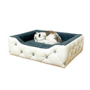 キラキラストーン付き姫系ペットソファー PSO-BELL メーカー直送 ▼返品・キャンセル不可【他商品との同時購入不可】