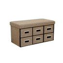 収納付きベンチスツール ST-DRW-76-BE メーカー直送 ▼返品・キャンセル不可【他商品との同時購入不可】