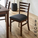 ダイニングチェアー2脚組 DCHAIR-ERN-BR メーカー直送 ▼返品・キャンセル不可【他商品との同時購入不可】