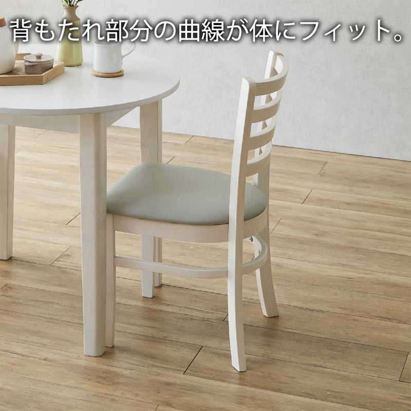 ダイニングチェアー2脚組 DCHAIR-ERN-WH メーカー直送 ▼返品・キャンセル不可【他商品との同時購入不可】
