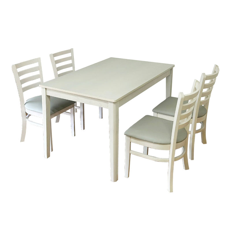 幅120cmダイニング5点セット DC-ERN-5-WH メーカー直送 ▼返品・キャンセル不可【他商品との同時購入不可】