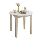 幅80cm円卓ダイニングテーブル DT80-ERN-WH メーカー直送 ▼返品・キャンセル不可【他商品との同時購入不可】