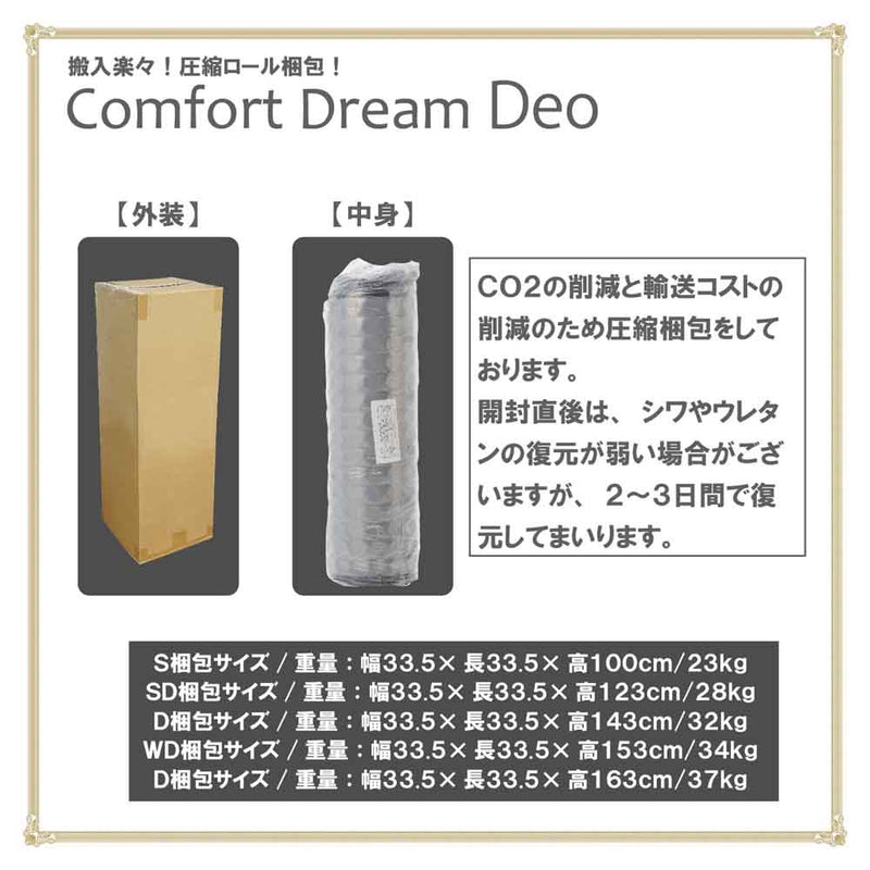 厚み24cmSDポケットコイルマットレスCFDM-Deo-SD メーカー直送 ▼返品・キャンセル不可【他商品との同時購入不可】