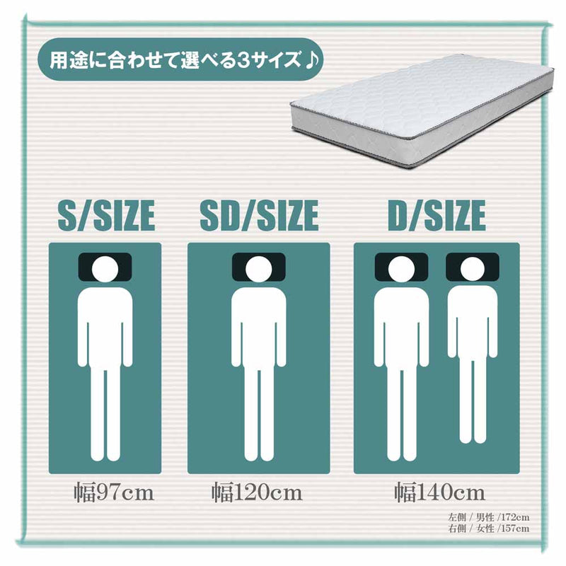 厚み16.5cmDサイズボンネルマットレスRIRIANA-D メーカー直送 ▼返品・キャンセル不可【他商品との同時購入不可】