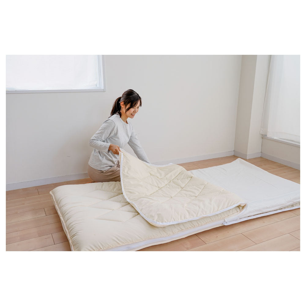敷布団 シングル カバーが洗える 洗える4層敷布団 【直送品】 返品