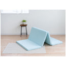 4つ折りマットレス シングル 厚み5センチ ライトブルー メーカー直送 ▼返品・キャンセル不可【他商品との同時購入不可】