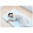 4つ折りマットレス シングル 厚み5センチ ライトブルー メーカー直送 ▼返品・キャンセル不可【他商品との同時購入不可】