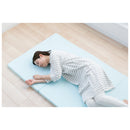 4つ折りマットレス シングル 厚み4センチ ライトブルー メーカー直送 ▼返品・キャンセル不可【他商品との同時購入不可】