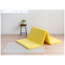 4つ折りマットレス シングル 厚み4センチ イエロー メーカー直送 ▼返品・キャンセル不可【他商品との同時購入不可】