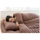 洗える布団3点セット シングル ブラウン メーカー直送 ▼返品・キャンセル不可【他商品との同時購入不可】