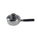 雪平鍋 ガラス蓋付 ステンレス 片手鍋 16cm メーカー直送 ▼返品・キャンセル不可【他商品との同時購入不可】