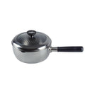 雪平鍋 ガラス蓋付 ステンレス 片手鍋 20cm メーカー直送 ▼返品・キャンセル不可【他商品との同時購入不可】