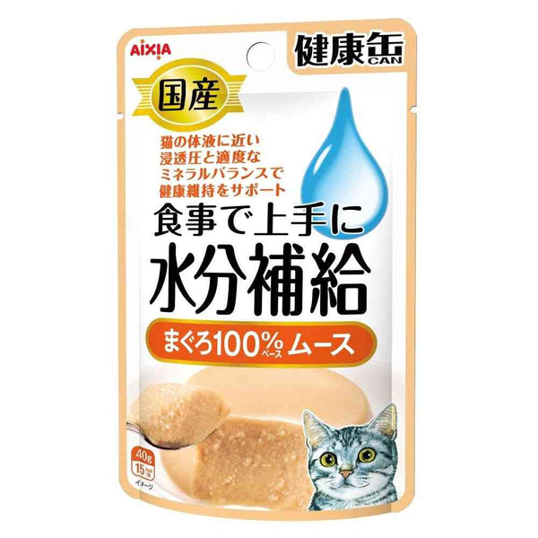アイシア 国産 健康缶 パウチ水分補給 まぐろムース 40g