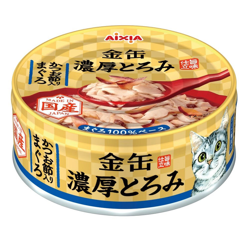 アイシア 金缶　濃厚とろみかつお節入りまぐろ 70g