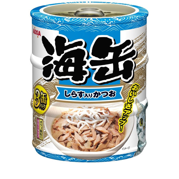 アイシア 海缶ミニ3Pしらす入りかつお 180g