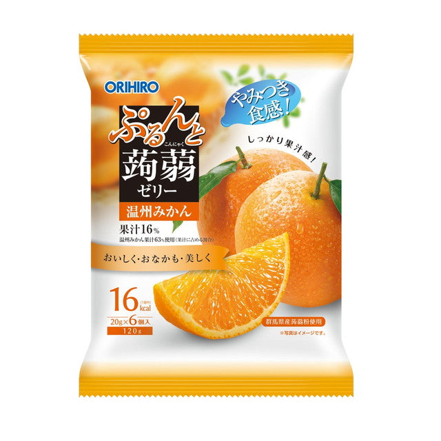 ◆Orihiro Purunto 魔芋果冻袋 温州柑橘 20g