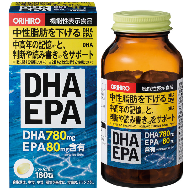 ◆ [Foods with functional claims] Orihiro DHA EPA 180 grains