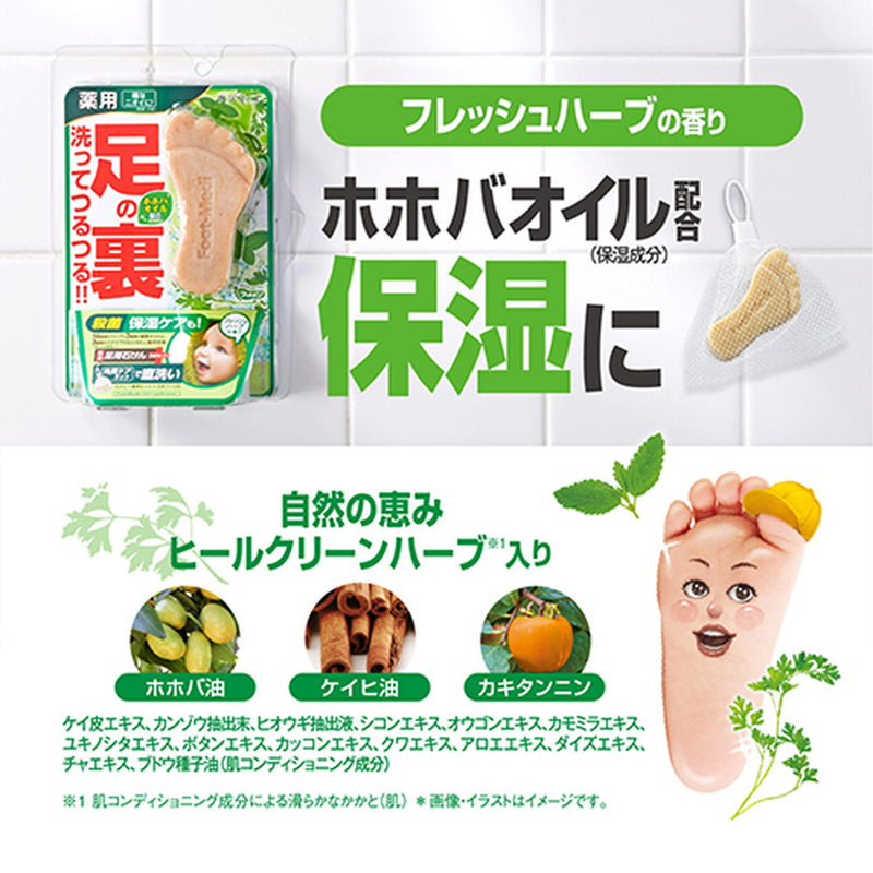 [Quasi-drug] GRAPHICO Footmeji Medicated Foot Soap Fresh Herb 65g