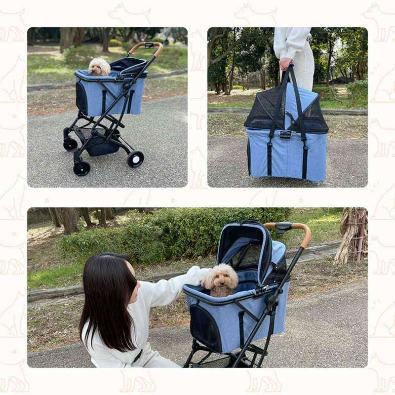 2wayペットカート ブラウン メーカー直送 ▼返品・キャンセル不可【他商品との同時購入不可】