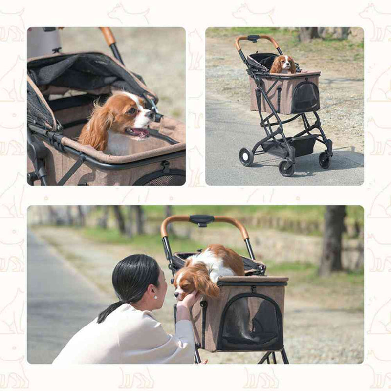 2wayペットカート ブラウン メーカー直送 ▼返品・キャンセル不可【他商品との同時購入不可】