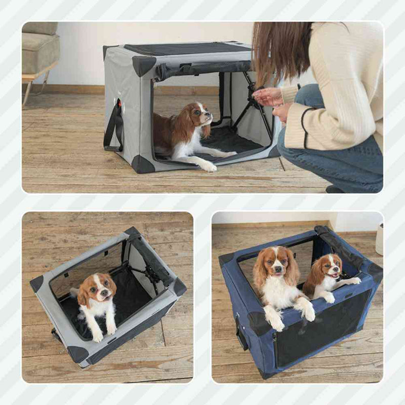 ダイヤル式コンパクトクレート ワンタッチだわんっ S ネイビー メーカー直送 ▼返品・キャンセル不可【他商品との同時購入不可】