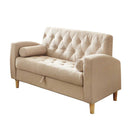 収納庫付き2人掛ソファ SO-03-GR メーカー直送 ▼返品・キャンセル不可【他商品との同時購入不可】