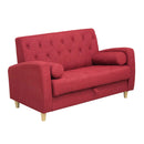 収納庫付き2人掛ソファ SO-03-BR メーカー直送 ▼返品・キャンセル不可【他商品との同時購入不可】