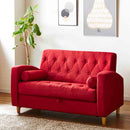 収納庫付き2人掛ソファ SO-03-BR メーカー直送 ▼返品・キャンセル不可【他商品との同時購入不可】