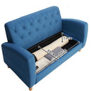 収納庫付き2人掛ソファ SO-03-BR メーカー直送 ▼返品・キャンセル不可【他商品との同時購入不可】