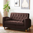 収納庫付き2人掛ソファ SO-03-RED メーカー直送 ▼返品・キャンセル不可【他商品との同時購入不可】