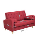 収納庫付き2人掛ソファ SO-03-RED メーカー直送 ▼返品・キャンセル不可【他商品との同時購入不可】